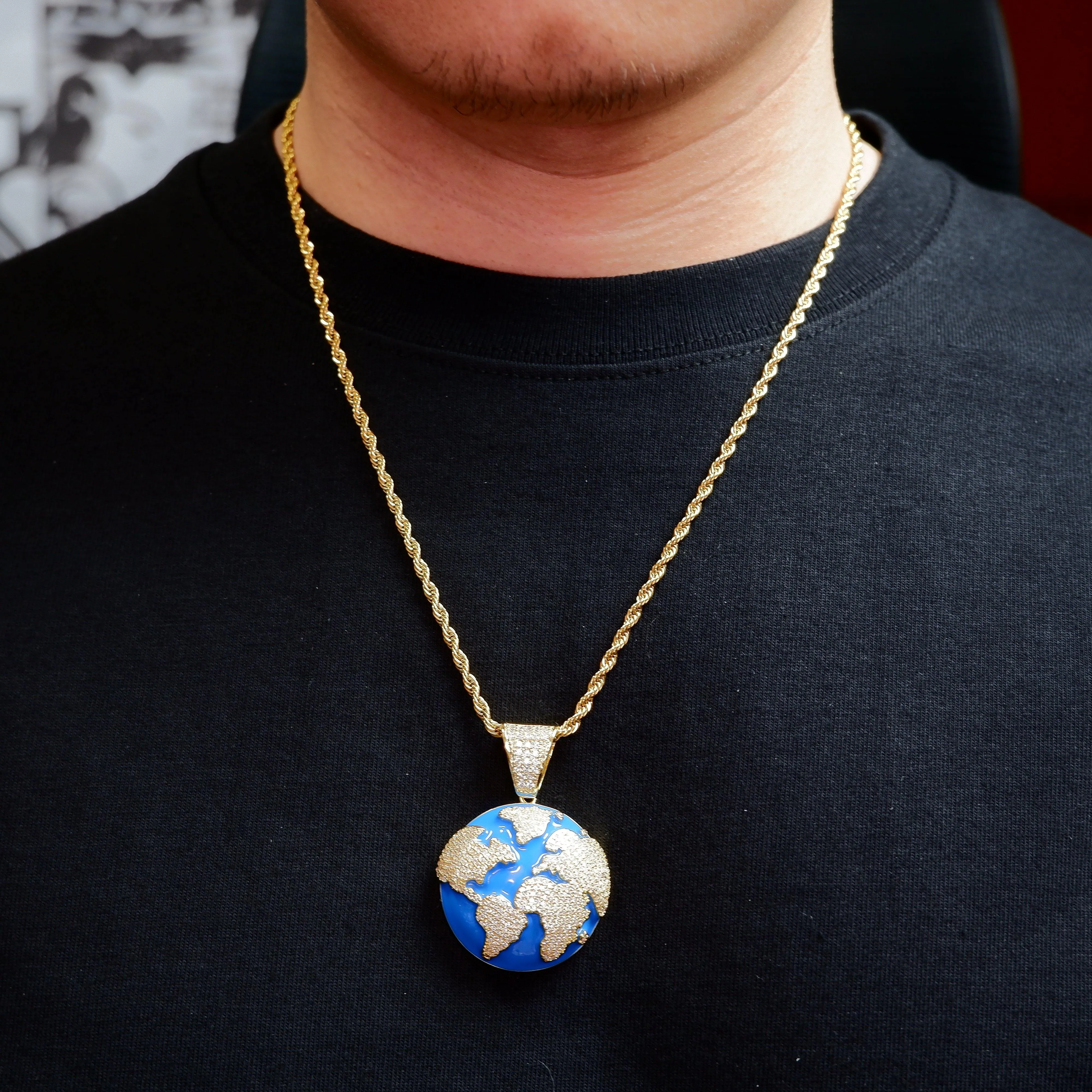 2020 18K Gold-Plated Earth Pendant
