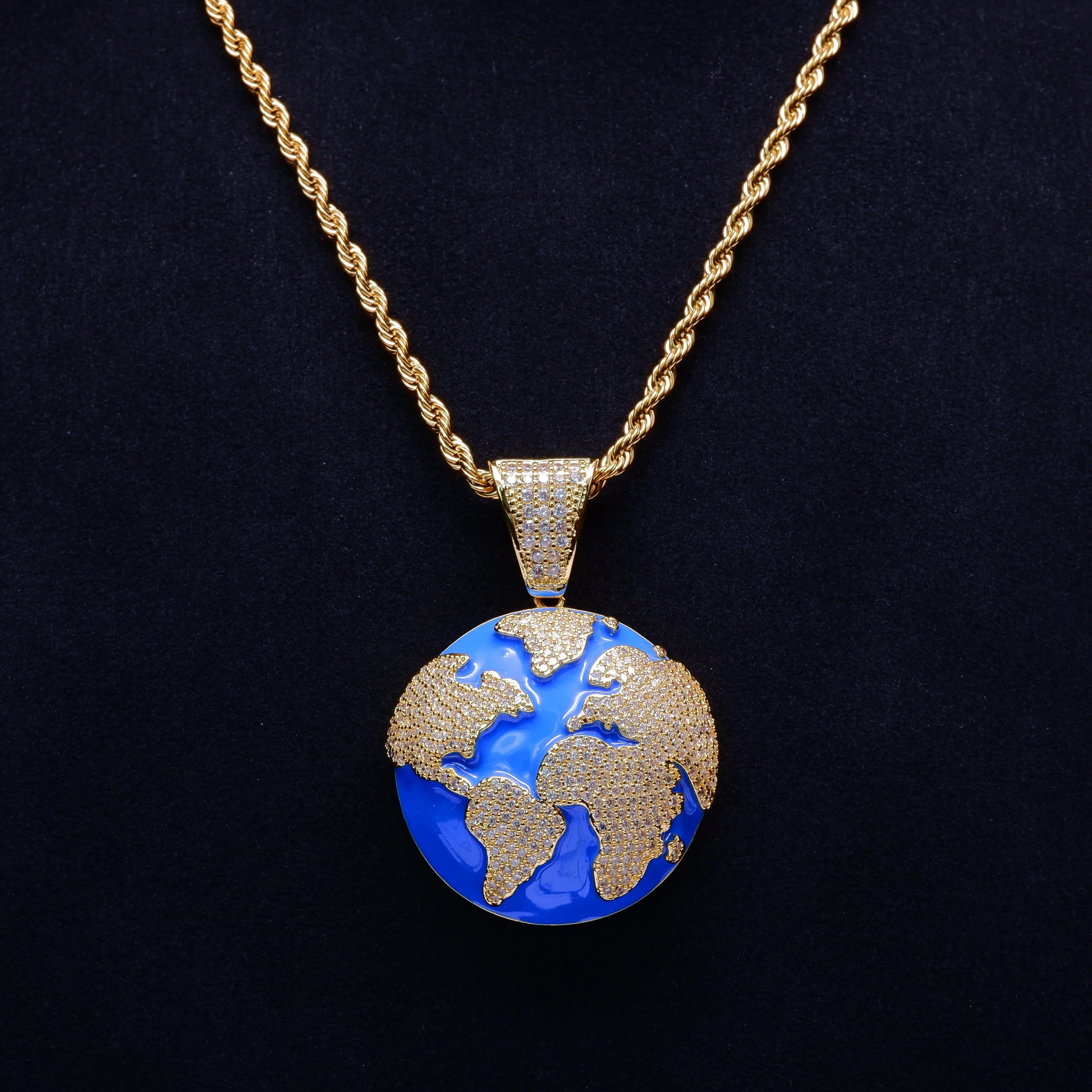 2020 18K Gold-Plated Earth Pendant