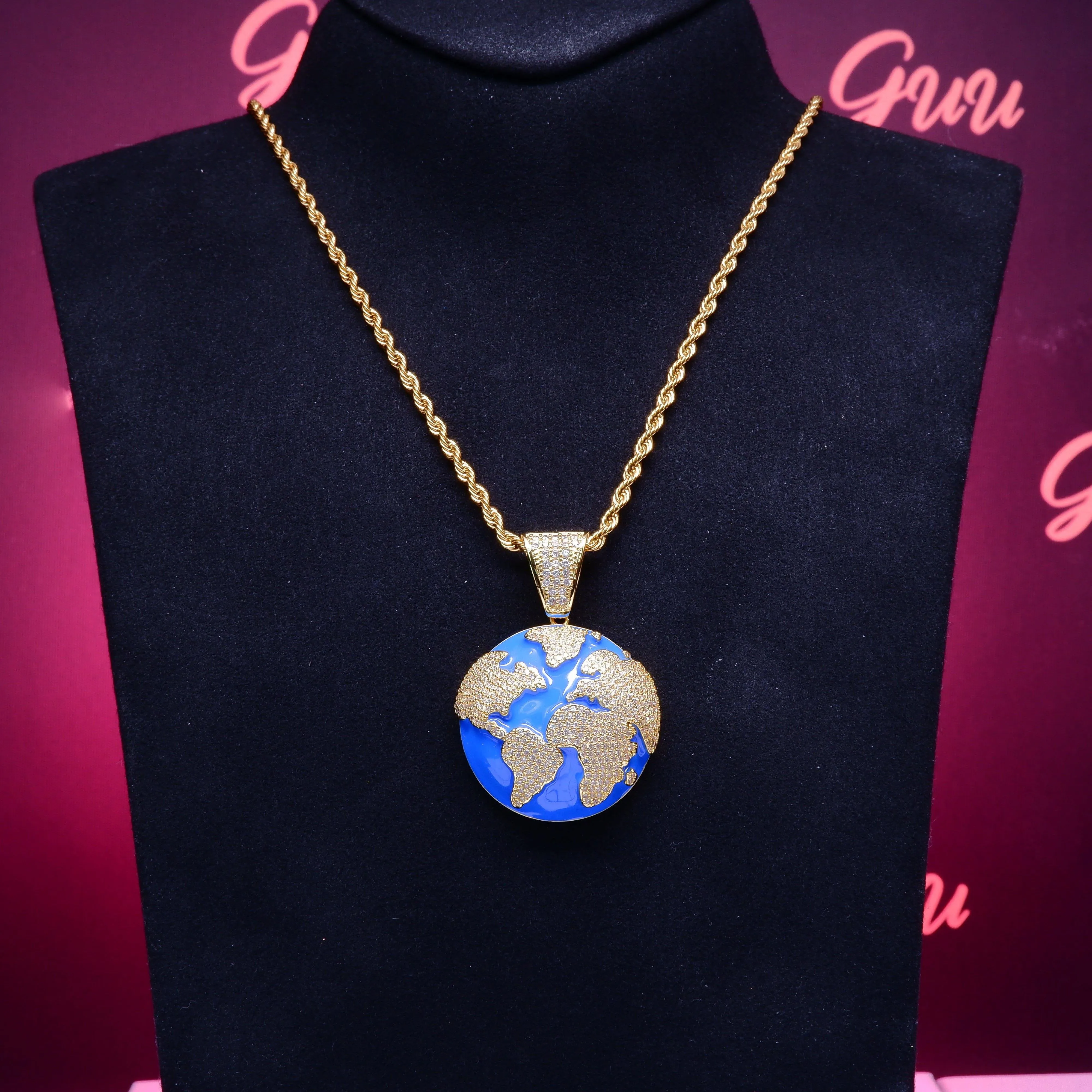 2020 18K Gold-Plated Earth Pendant
