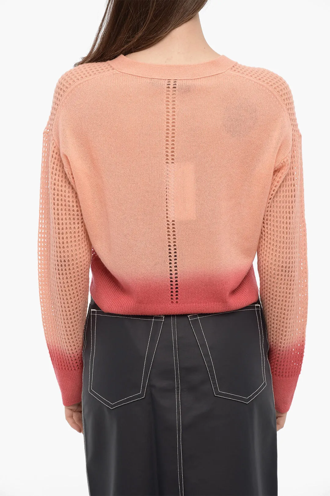360Sweater Gradient Effect Openwork JESSICA Cardigan Xs Standard size