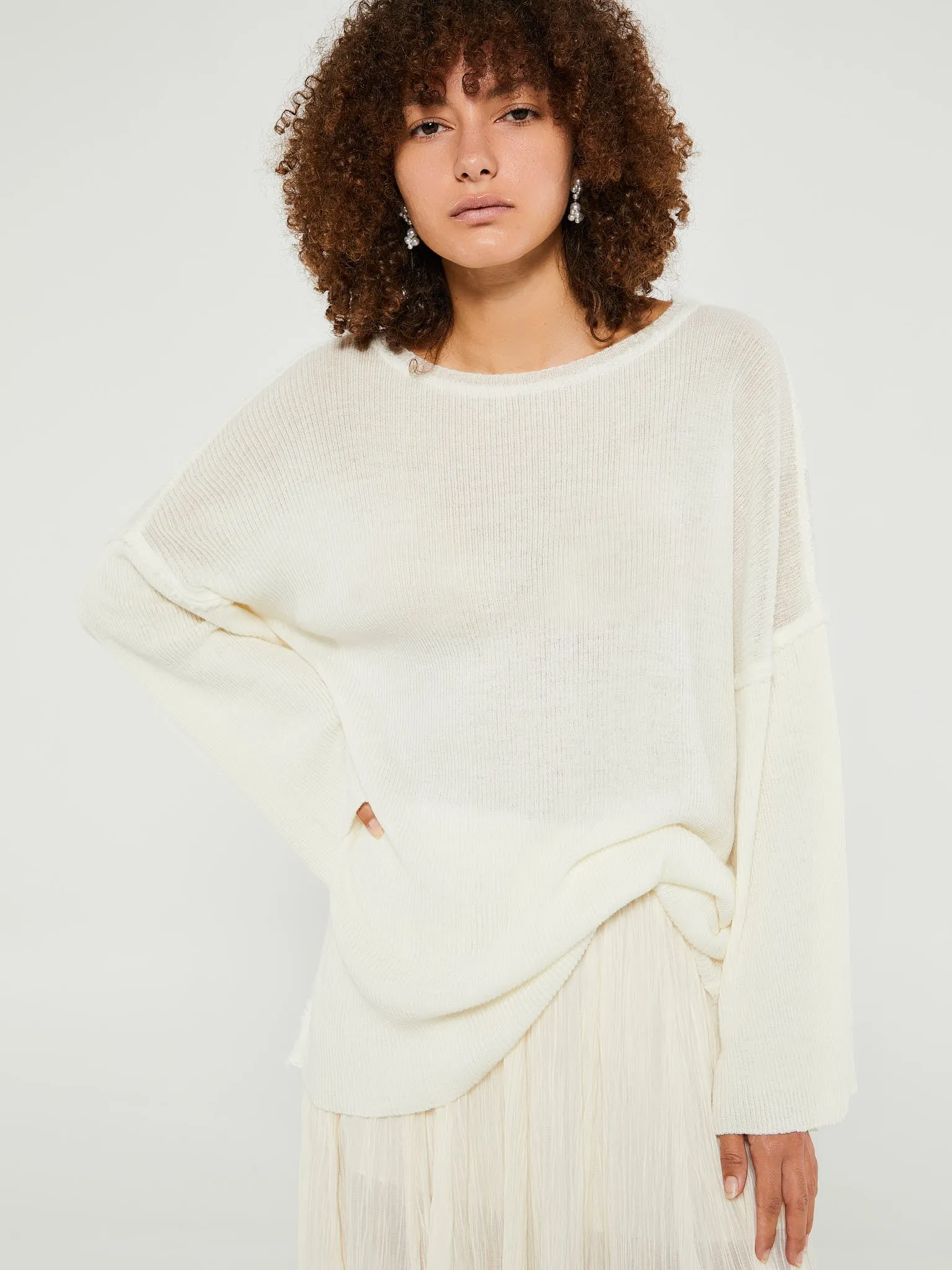 Billa Oversized Sweater in Off-White