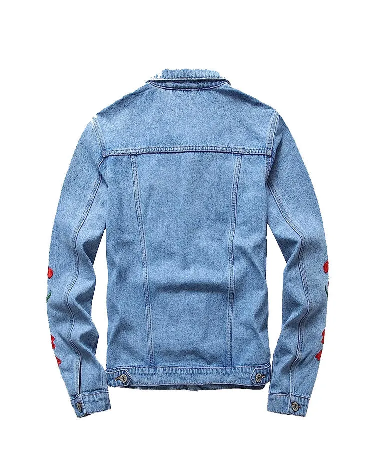 Blank Rose Sleeve Denim Jacket