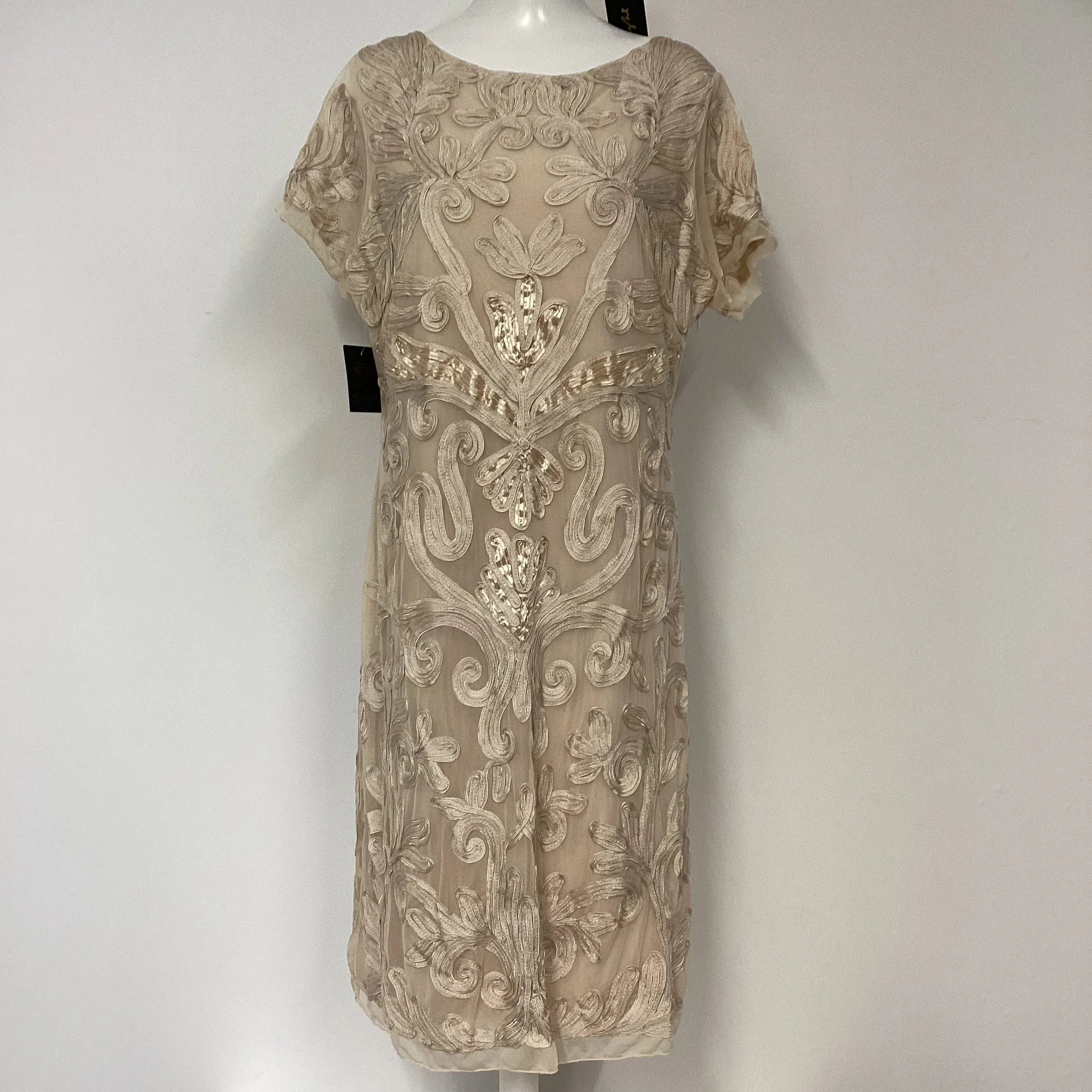 BNWT Phase Eight Cream Rosalie Tapework Dress Size 18