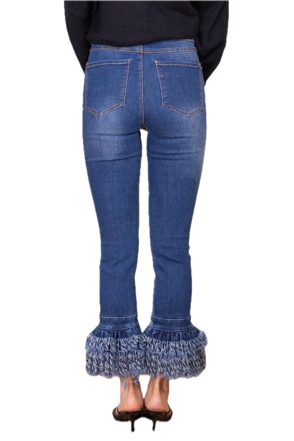 Boho Frayed Bottom Jeans