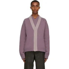 Bottega Veneta Purple Wool and Cashmere Cardigan