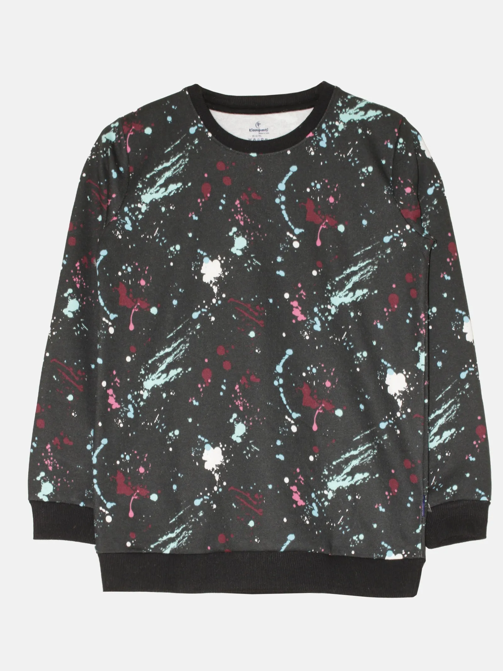 Boys Printed Round Neck Fleece Sweatshirt