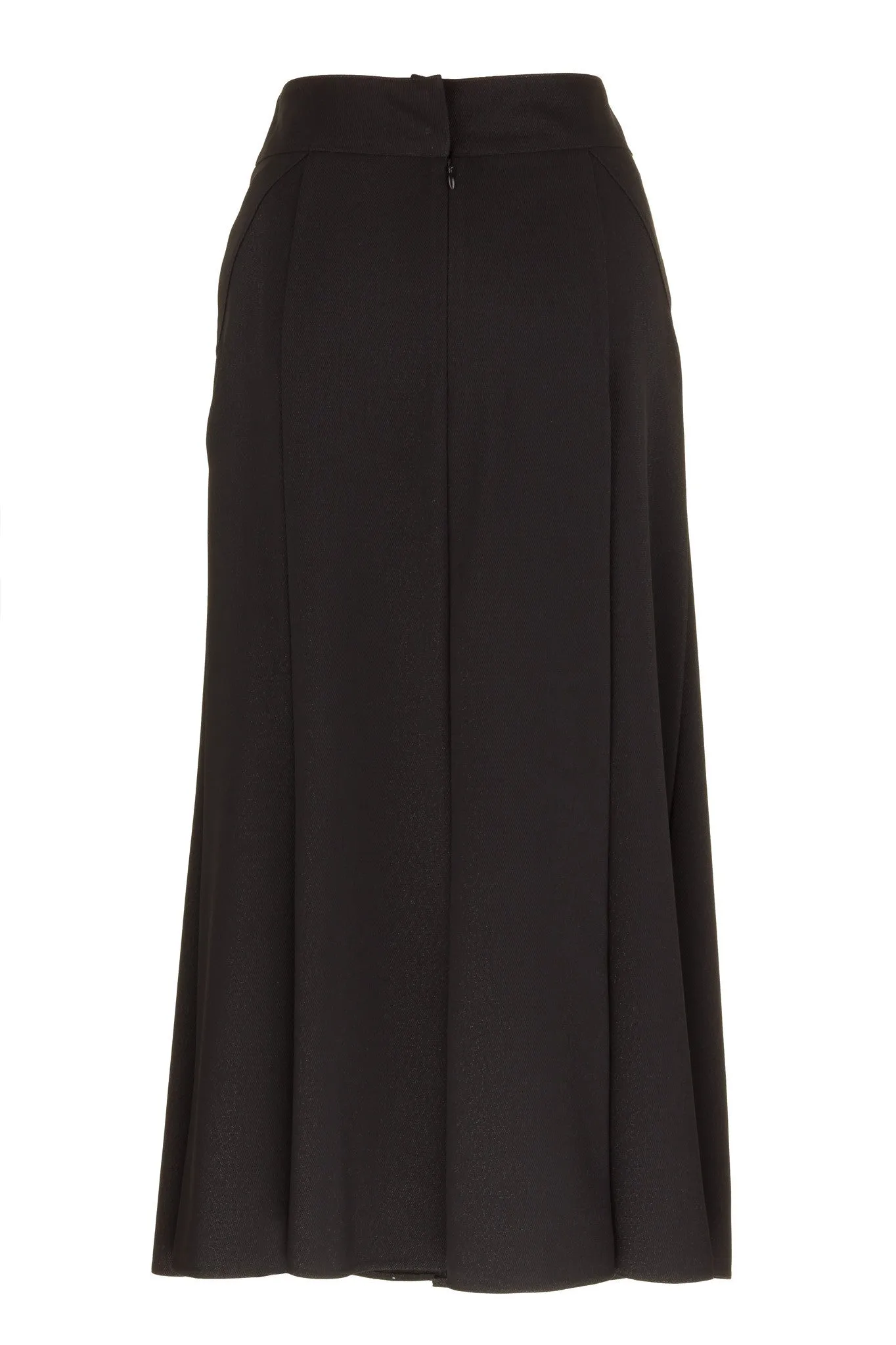 Womens Sparkle Black Long Flared Skirt by Busy Clothing