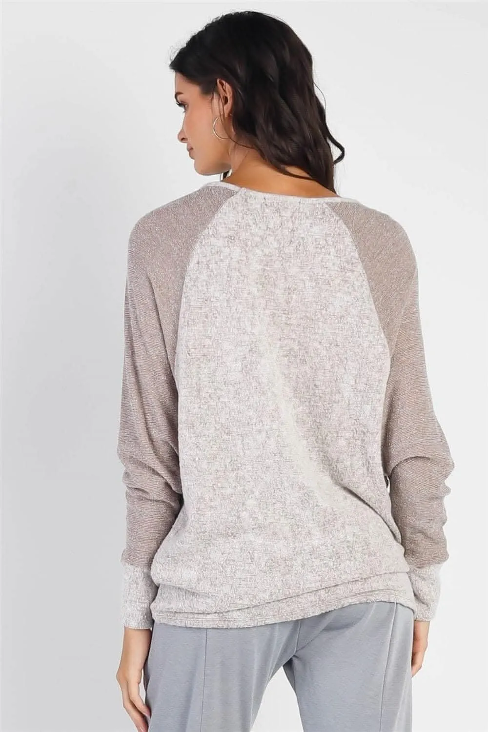 Chic burgundy long sleeve top