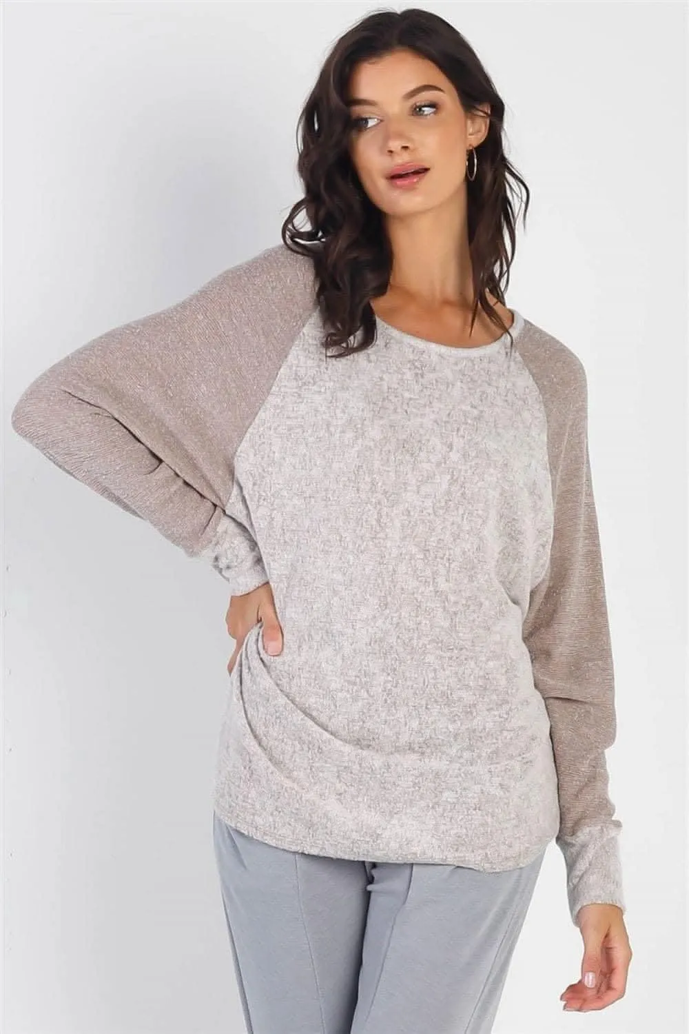 Chic burgundy long sleeve top