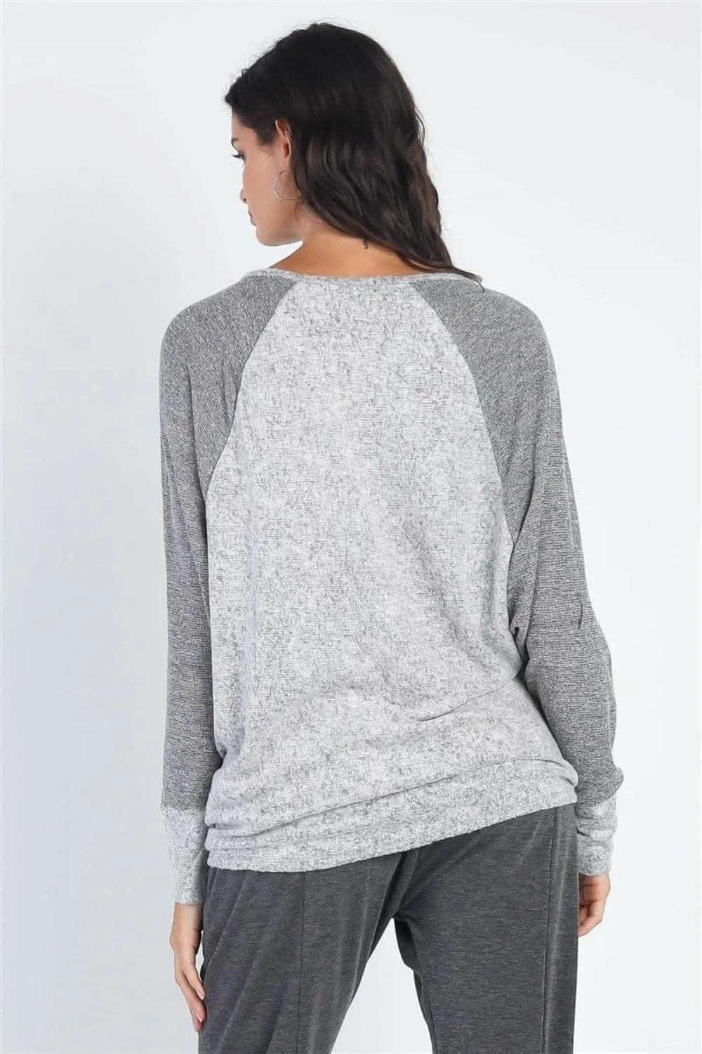 Chic burgundy long sleeve top