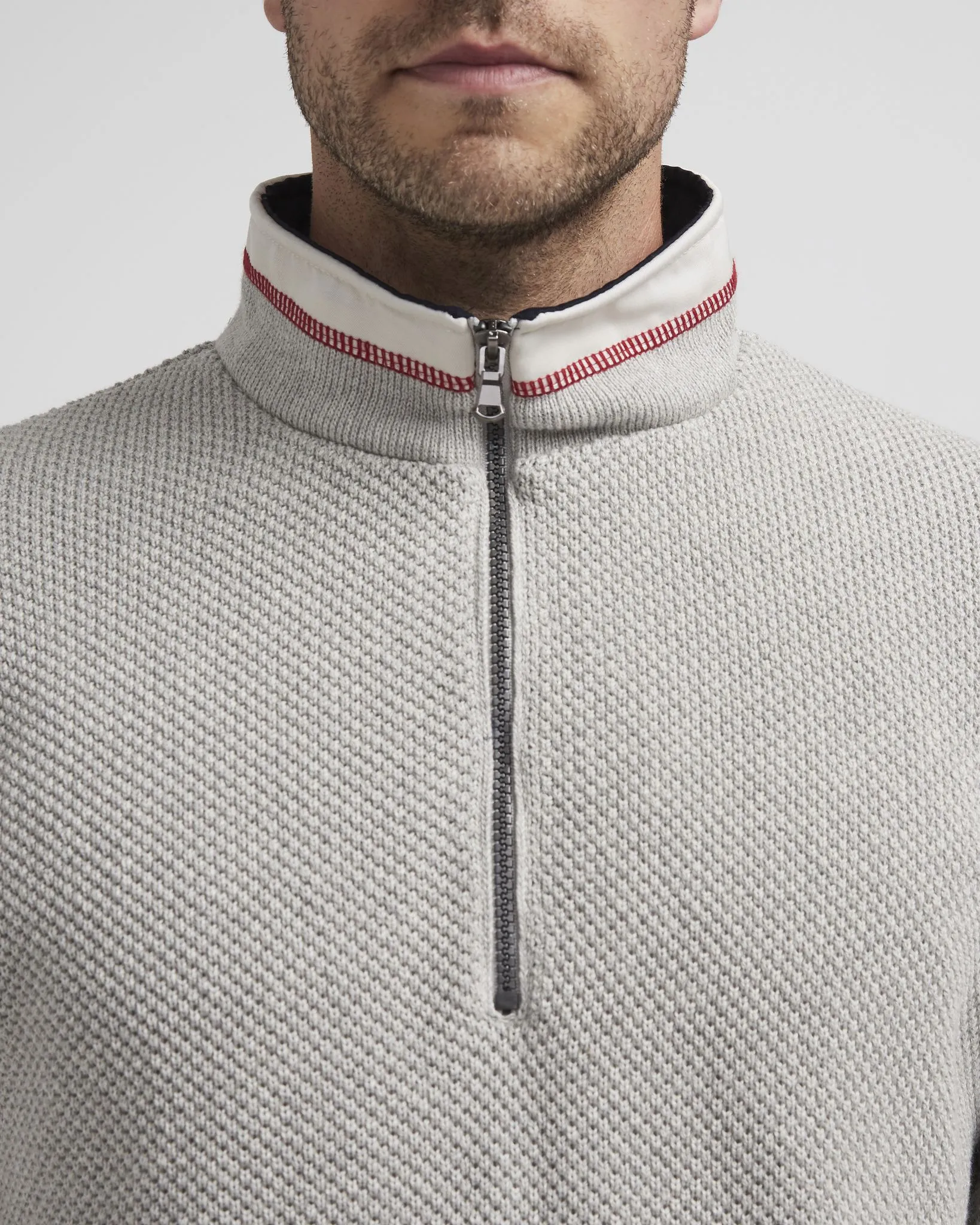 Classic Windproof Sweater - Light Grey Melange