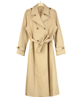 Cupshe Beige Double Breasted Trench Coat UK S