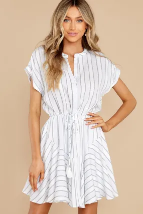 Daily Pep Talks Blue Stripe Dress