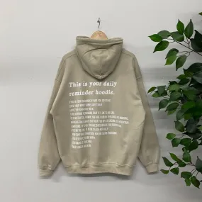 Daily Reminder Hoodie Sand