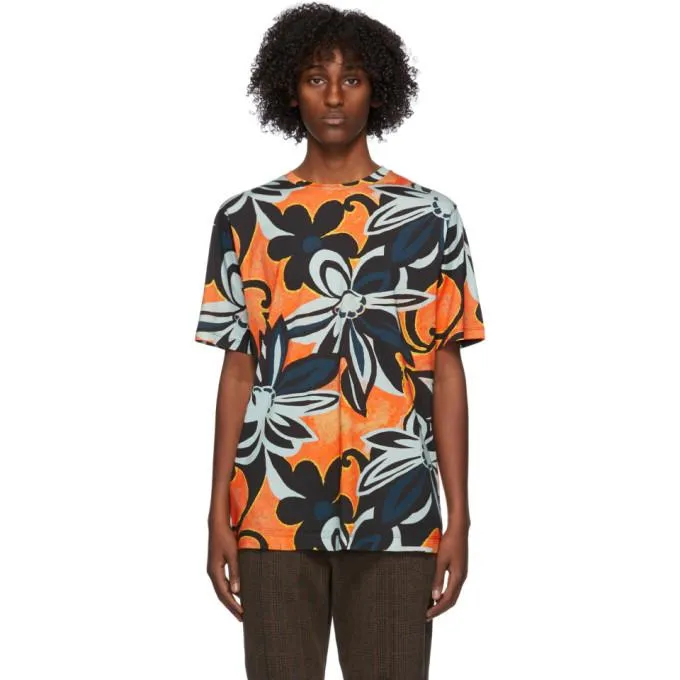 Dries Van Noten Multicolor Graphic Round Neck T-Shirt
