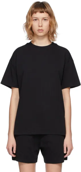 Essentials Three-Pack Black Jersey T-Shirts