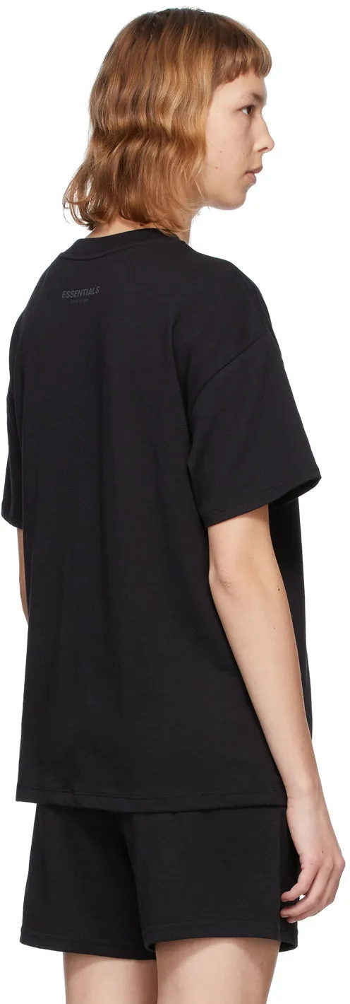 Essentials Three-Pack Black Jersey T-Shirts