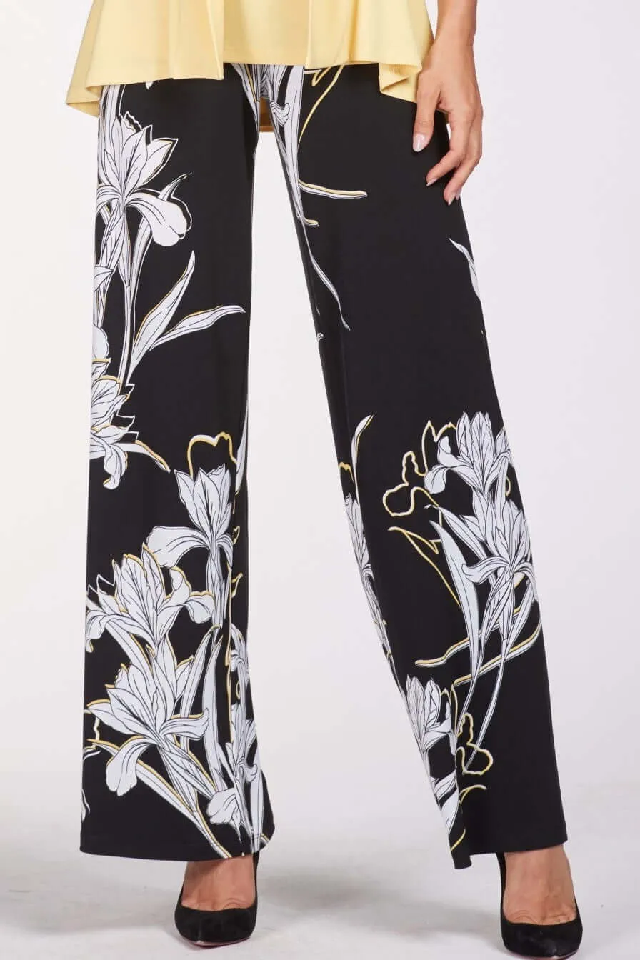 Frank Lyman Pant Style 186261 Black/Yellow/White