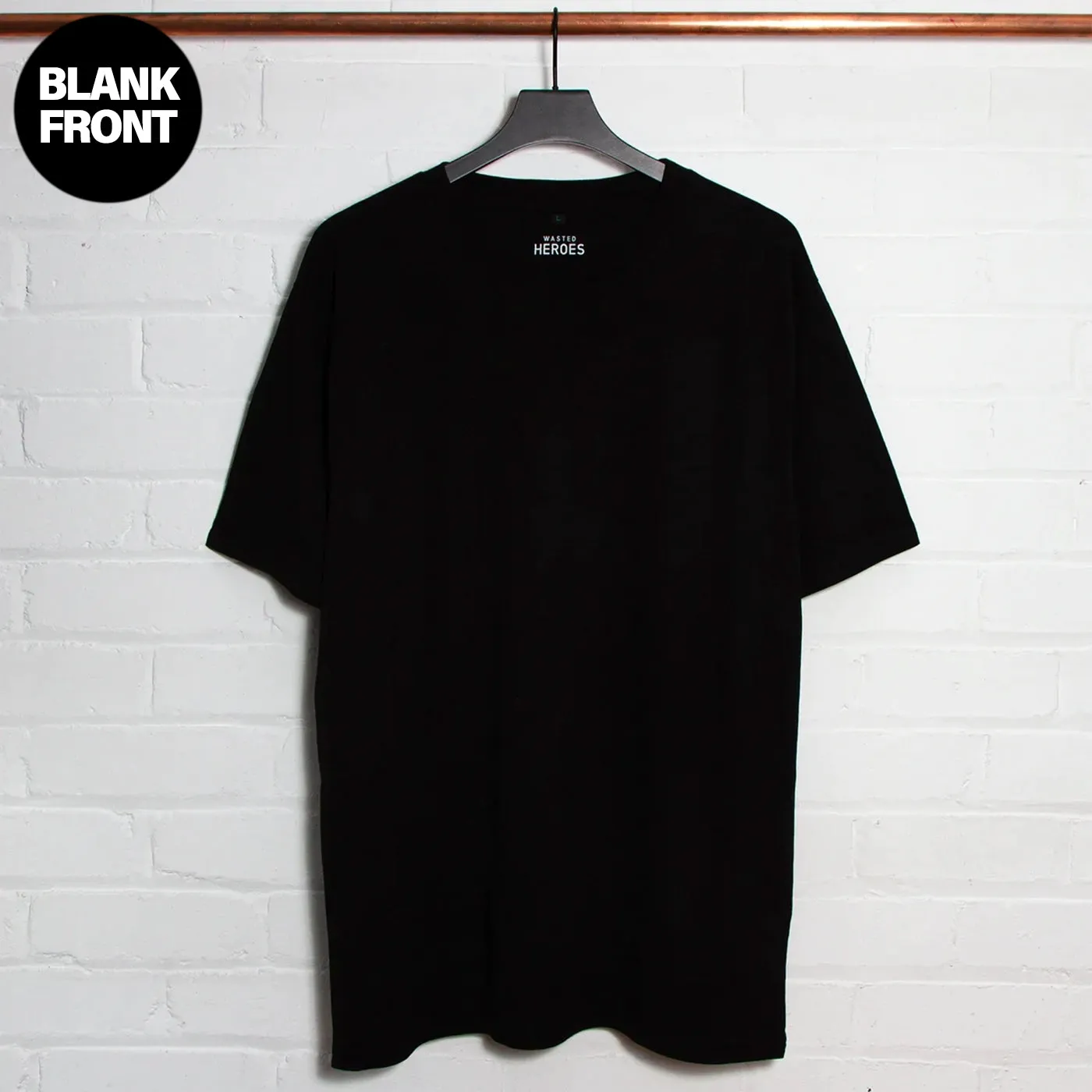 Geo Acid Back Print  - Oversized Tshirt - Black