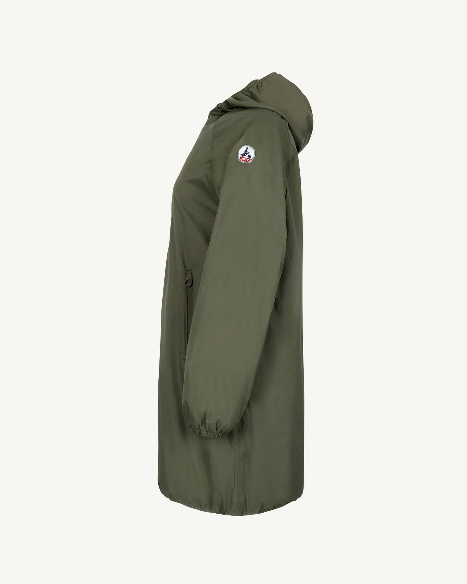 Glendale Polar fleece-lined long waterproof jacket Army