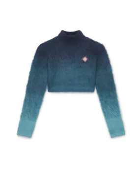 Gradient Mohair High Neck Jumper