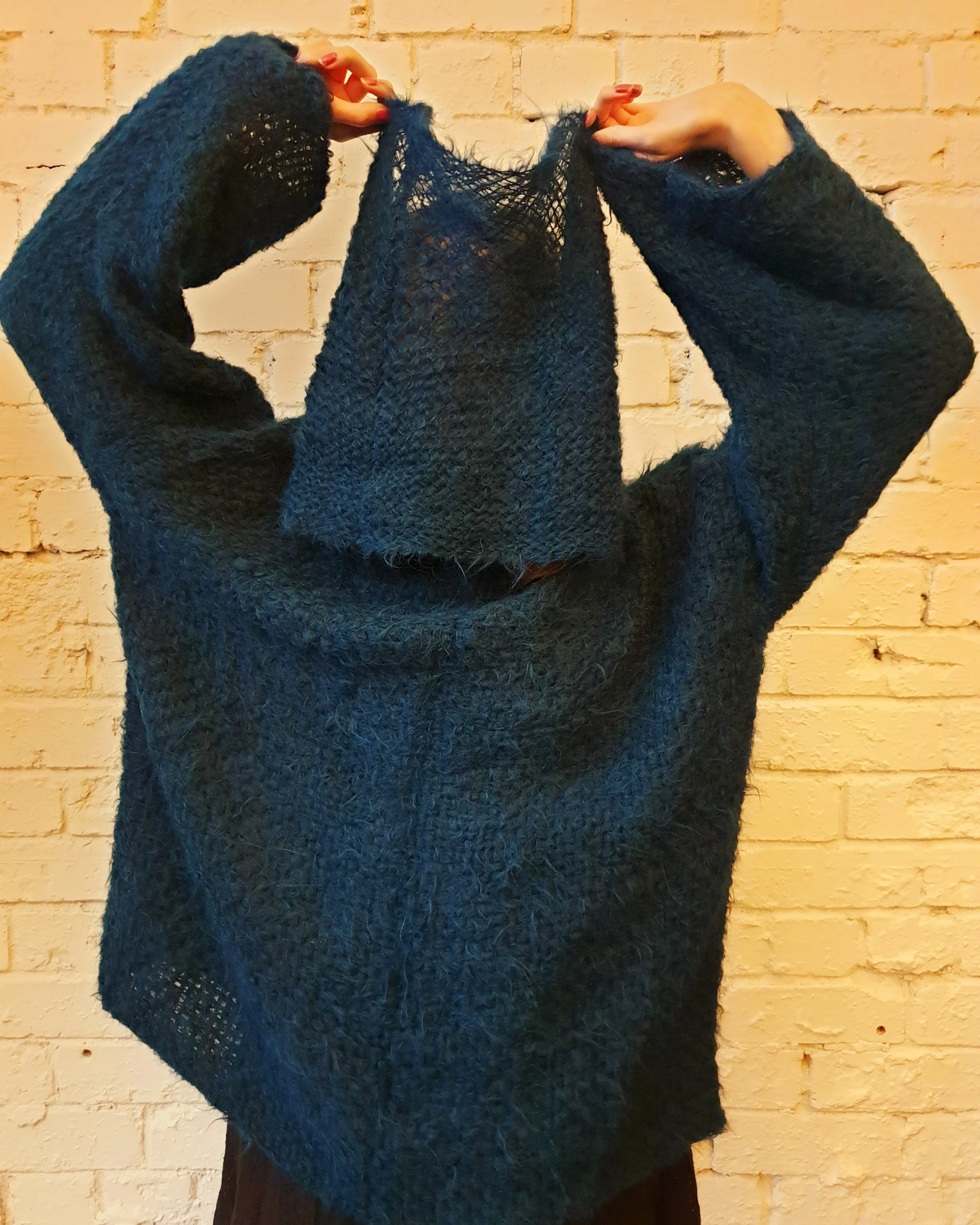Hand loom sweater detachable collar (Alpaca) - Mushroom