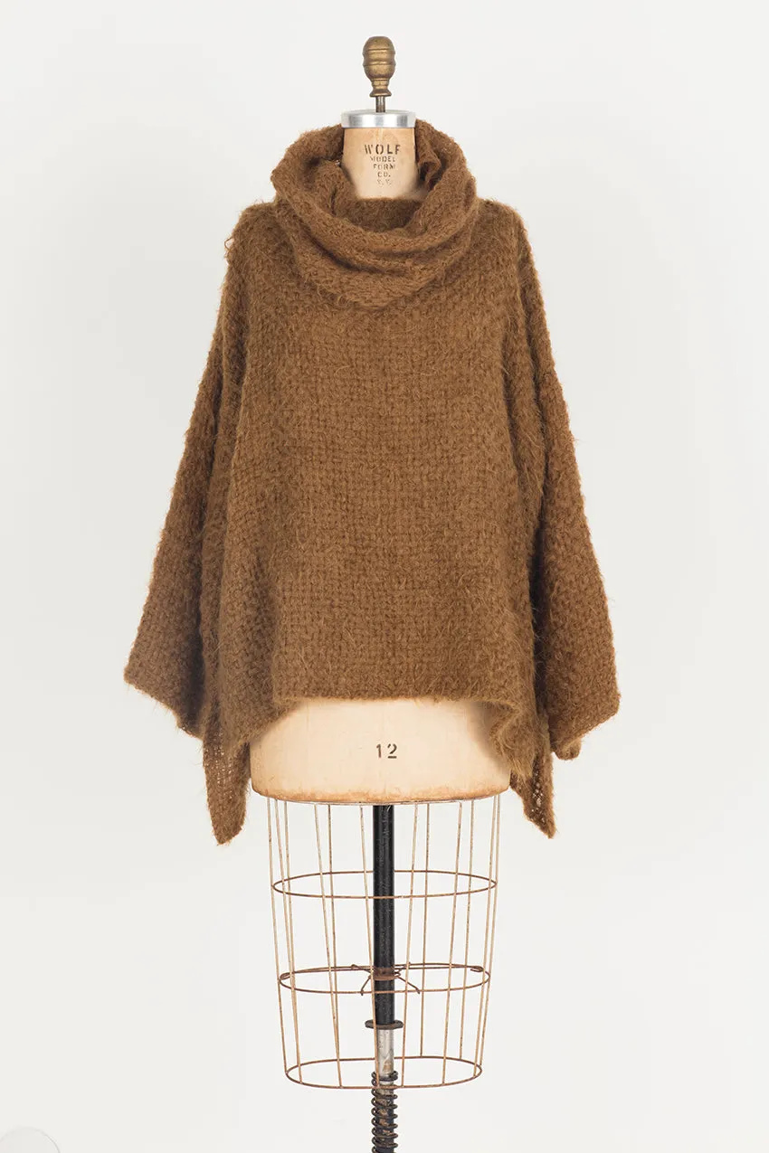 Hand loom sweater detachable collar (Alpaca) - Mushroom