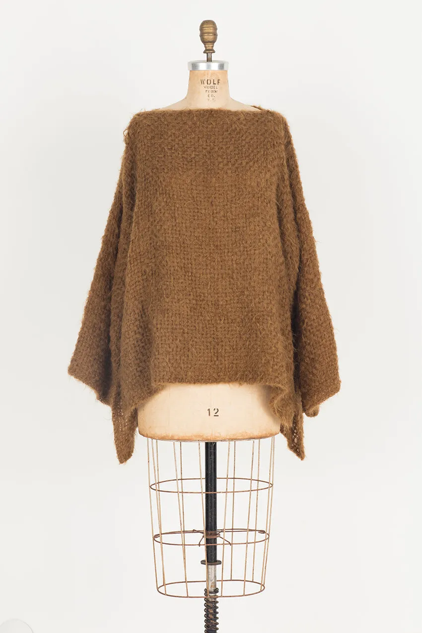 Hand loom sweater detachable collar (Alpaca) - Mushroom