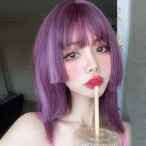 Harajuku purple mid-length wig YC24400