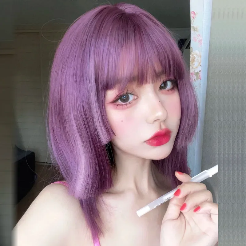 Harajuku purple mid-length wig YC24400