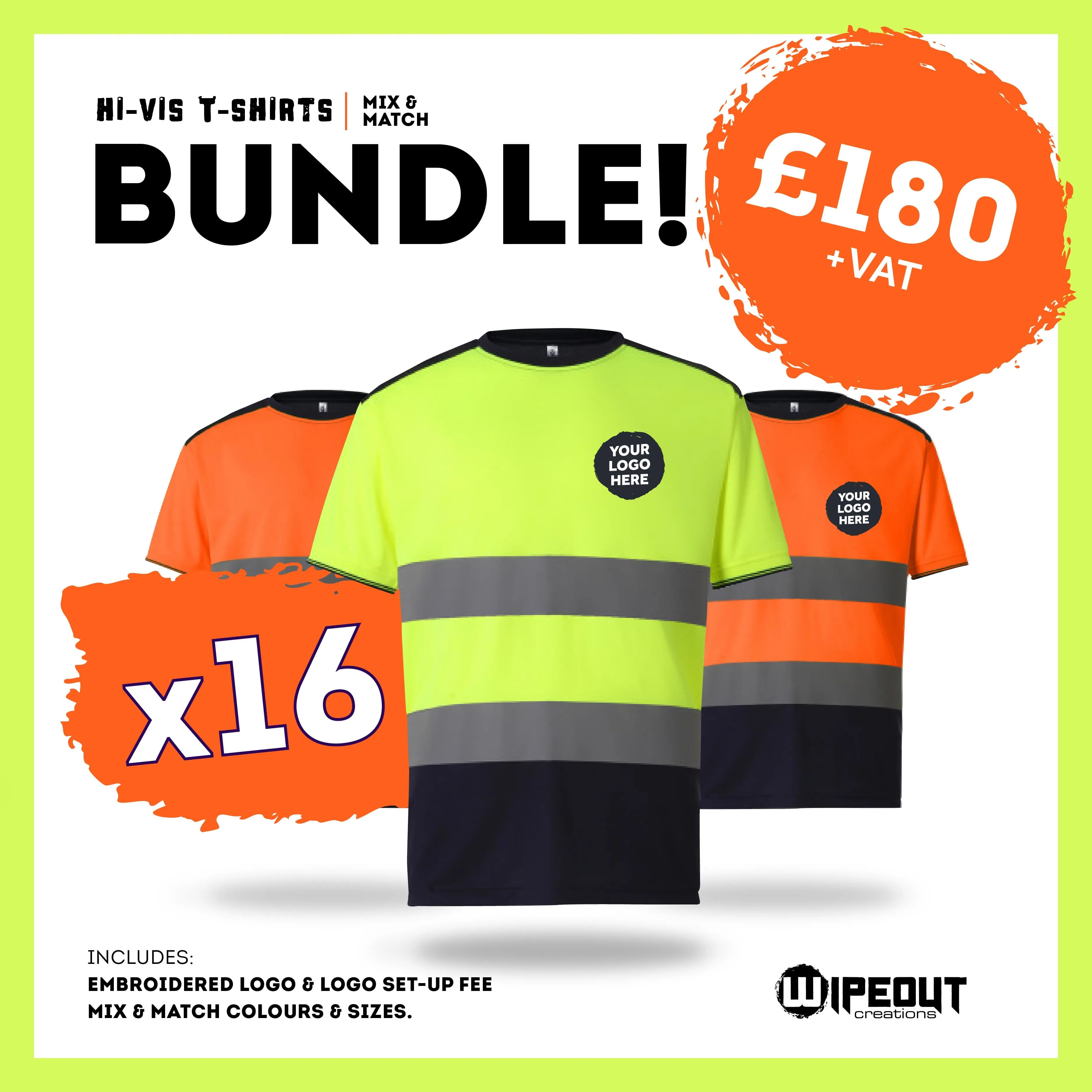 Hi-vis T-Shirts x16 Package