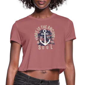 Hope is the Anchor of My Soul Cropped T-Shirt