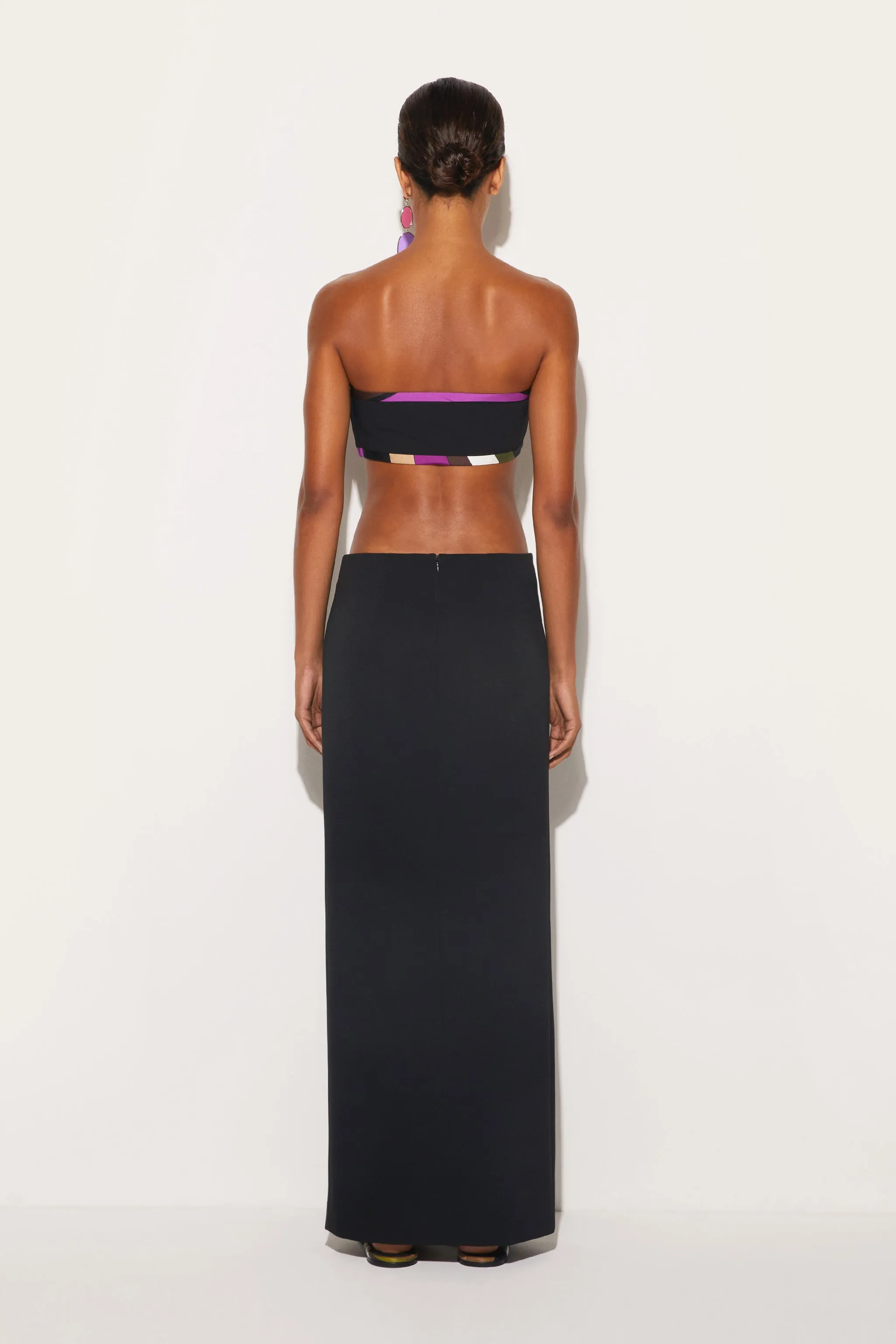 Iride-Print Long Skirt