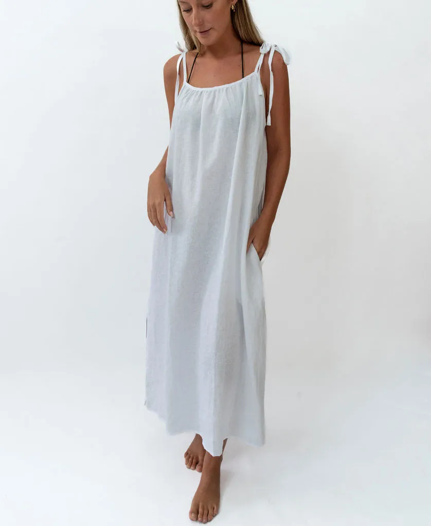Kate Tie Maxi | White