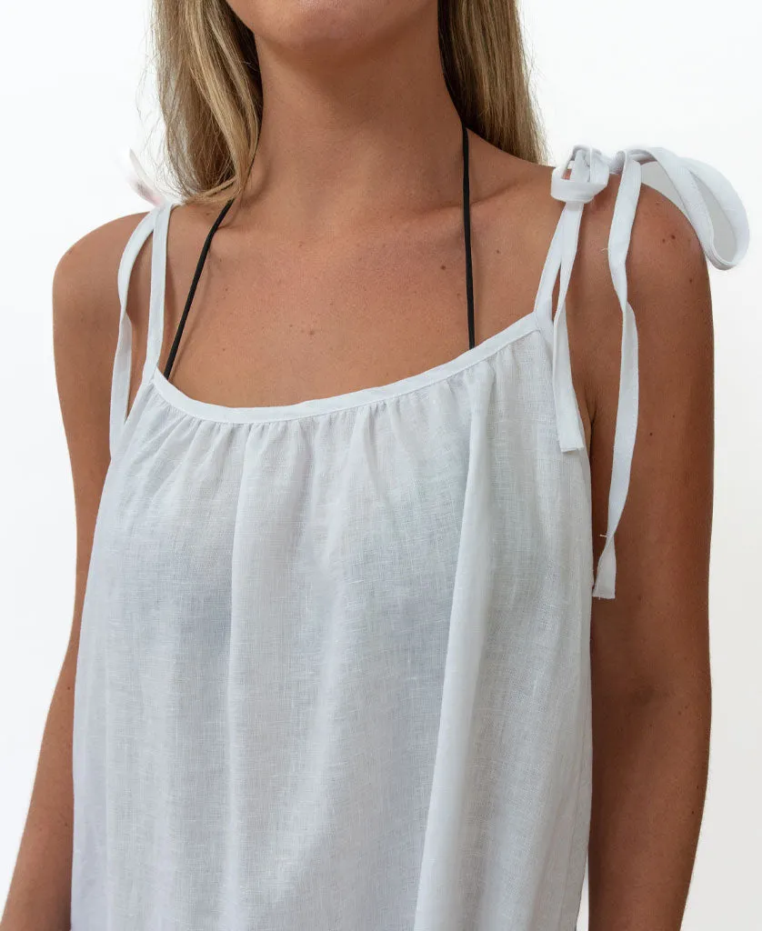 Kate Tie Maxi | White