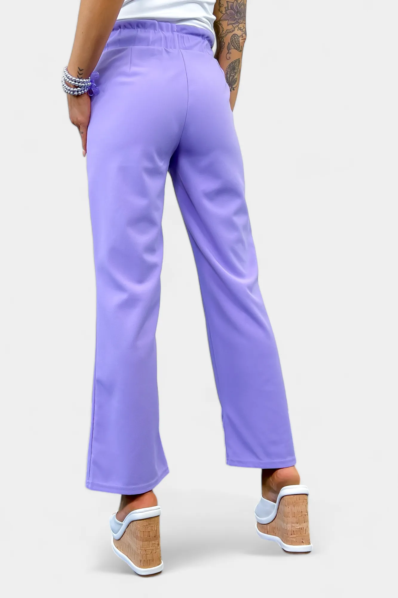 Knit Tie Crop Pants