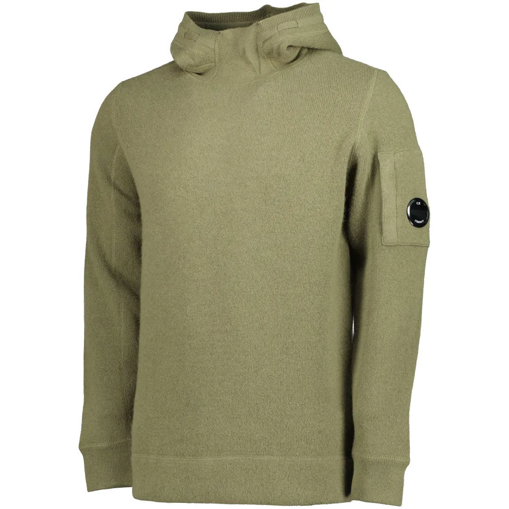 Lambswool Double Knit Lens Hoodie