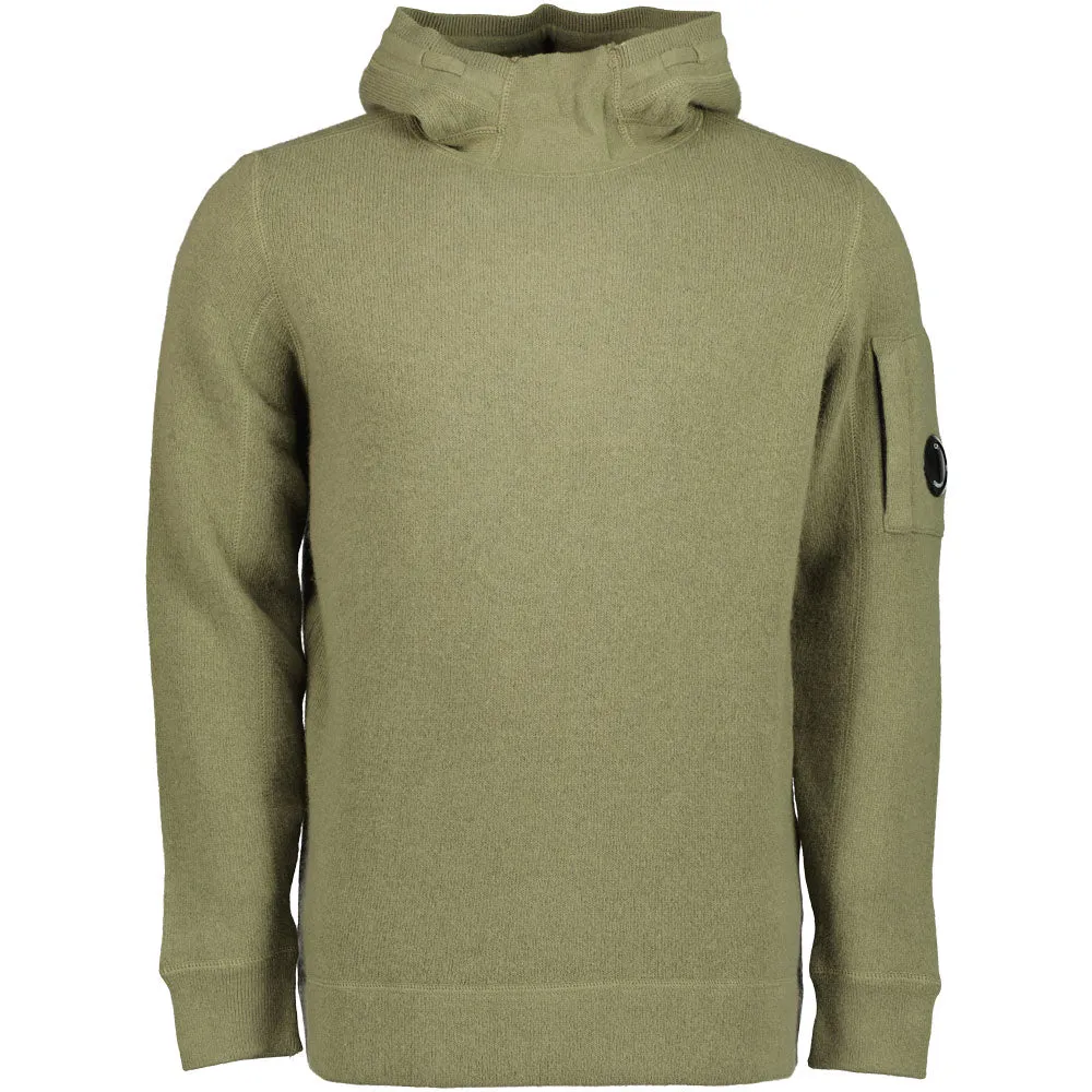 Lambswool Double Knit Lens Hoodie