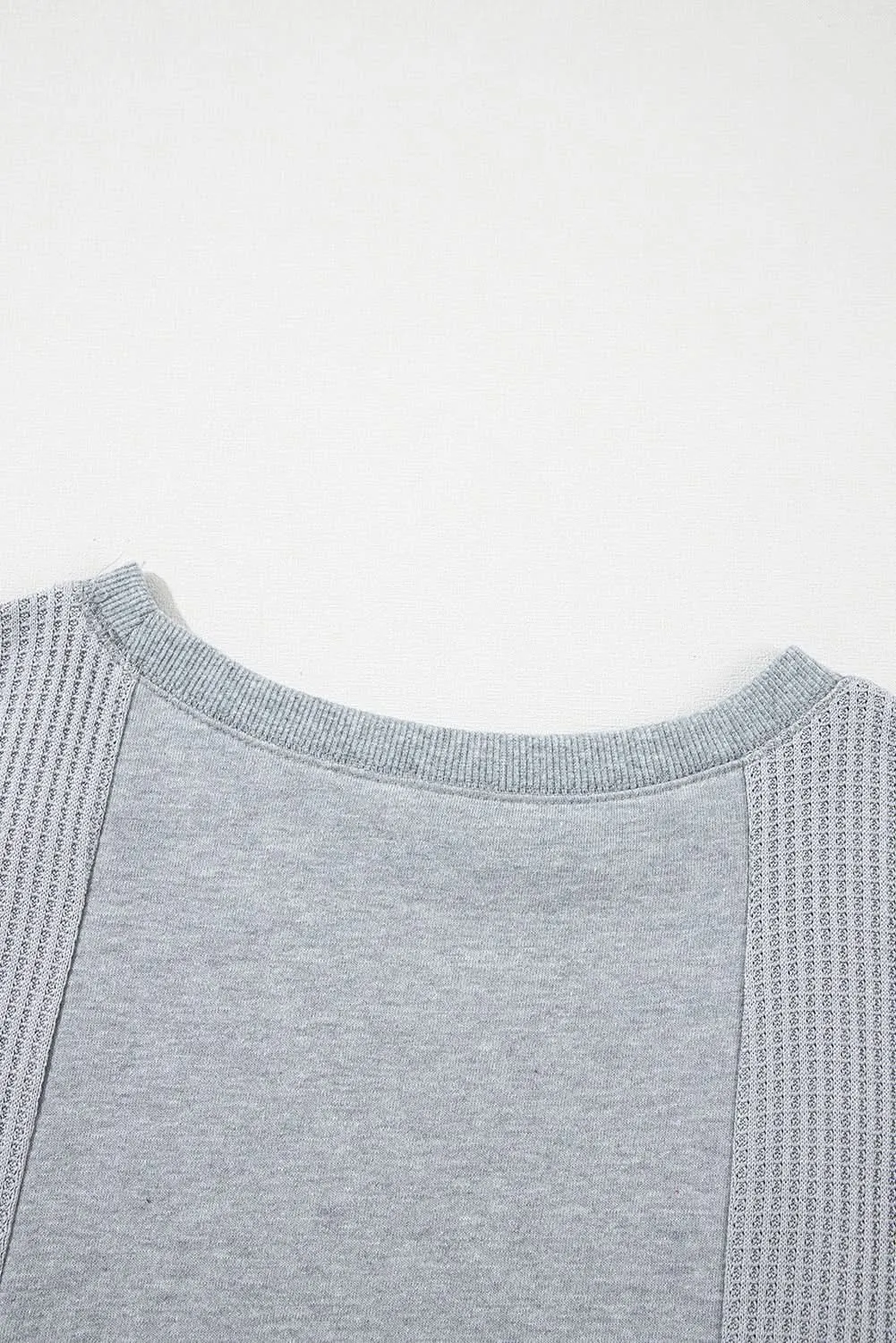 Light grey waffle pullover top