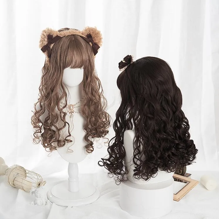 lolita mid-length curly wig yc23721