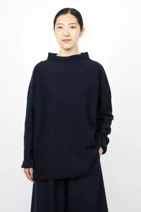 Navy Blue Lupetto Knit Sweater - Optimized Title