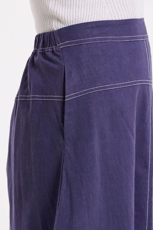 Marco Polo - YTMS55041 Topstitched Skirt