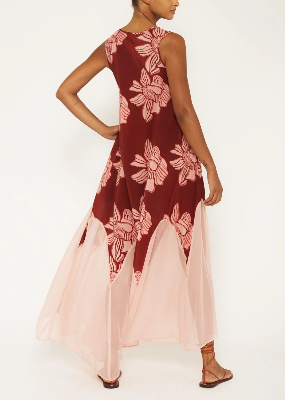 Margaux Silk Paneled Kaftan