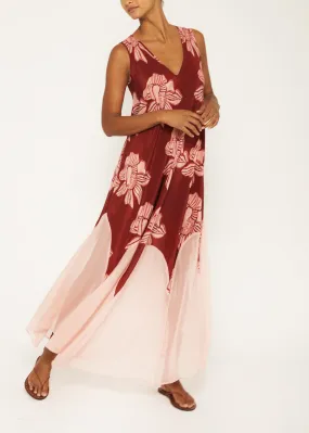 Margaux Silk Paneled Kaftan