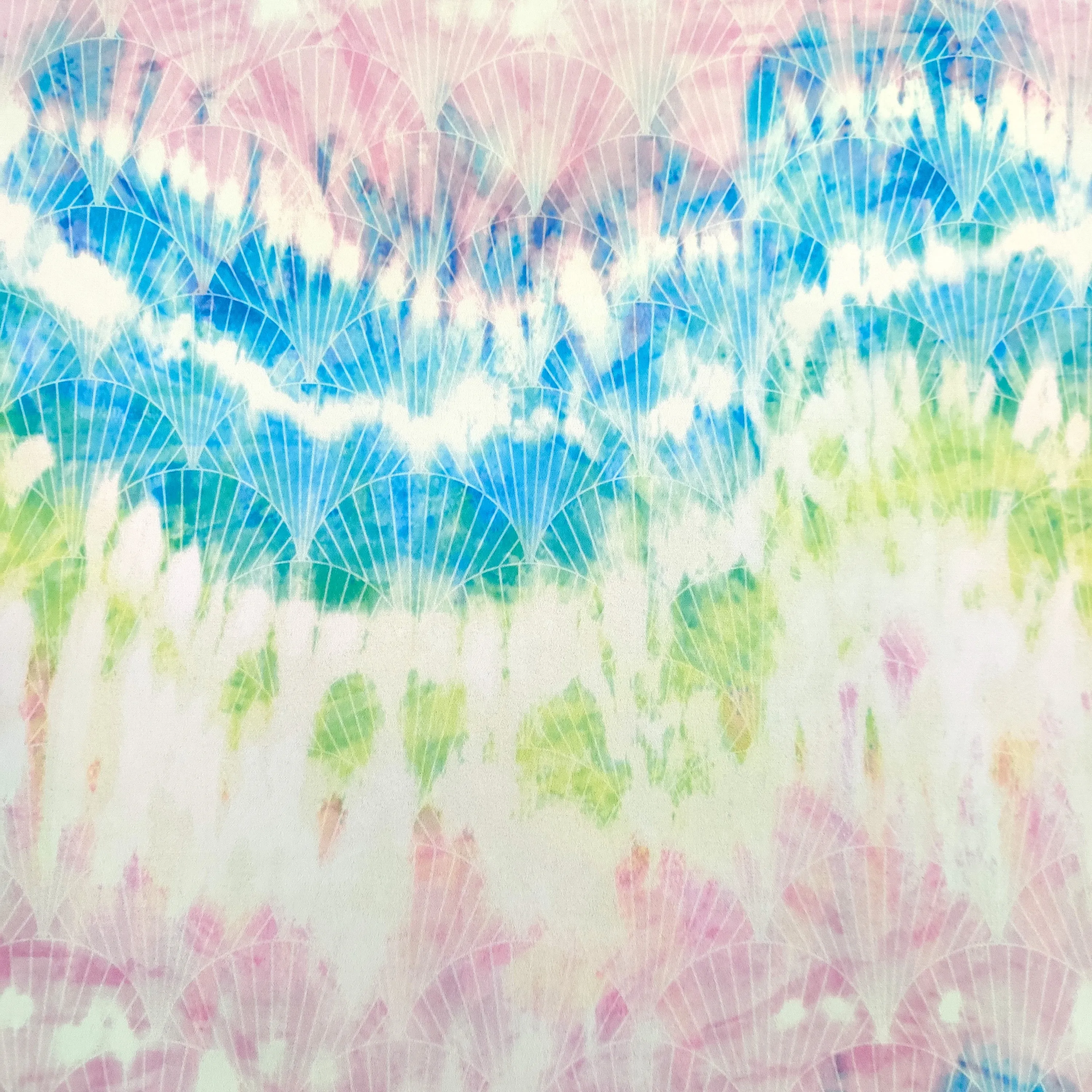 Mermaid Tie Dye Silky Fabric
