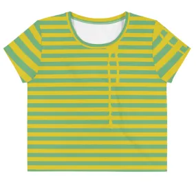 Mustard drip Crop Tee