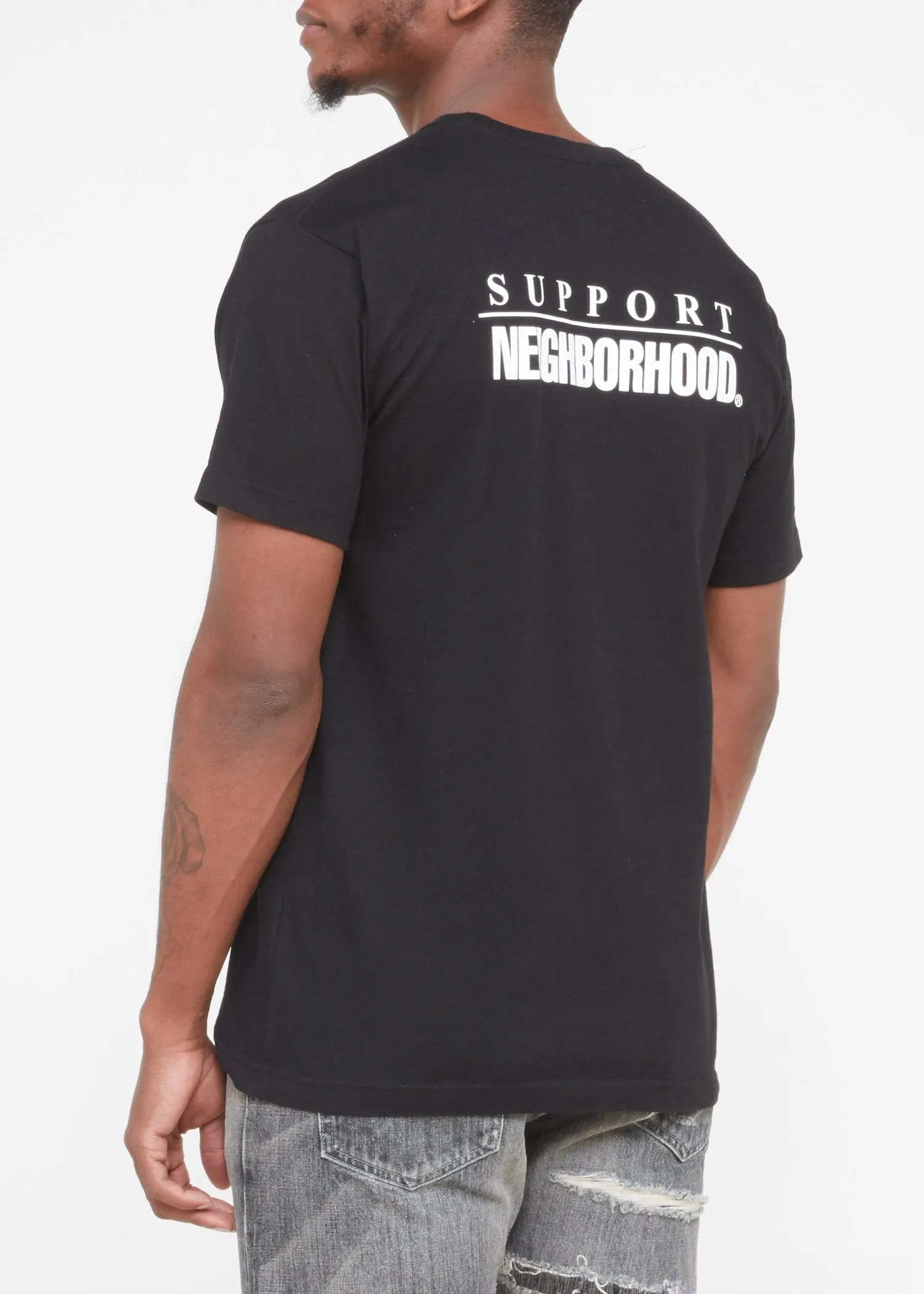 NEIGHBORHOOD: FELLAS SS TEE [BLACK]