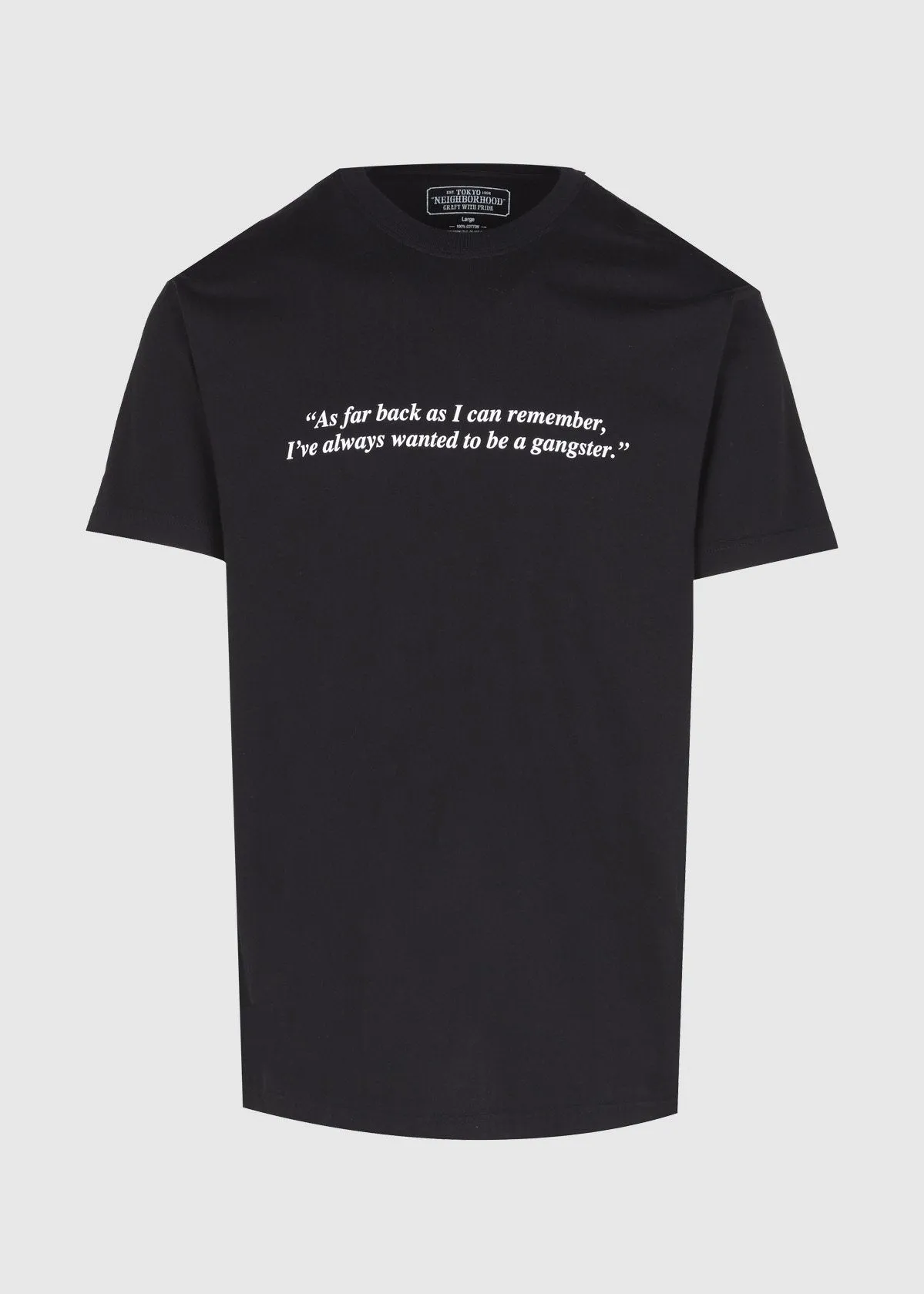 NEIGHBORHOOD: FELLAS SS TEE [BLACK]
