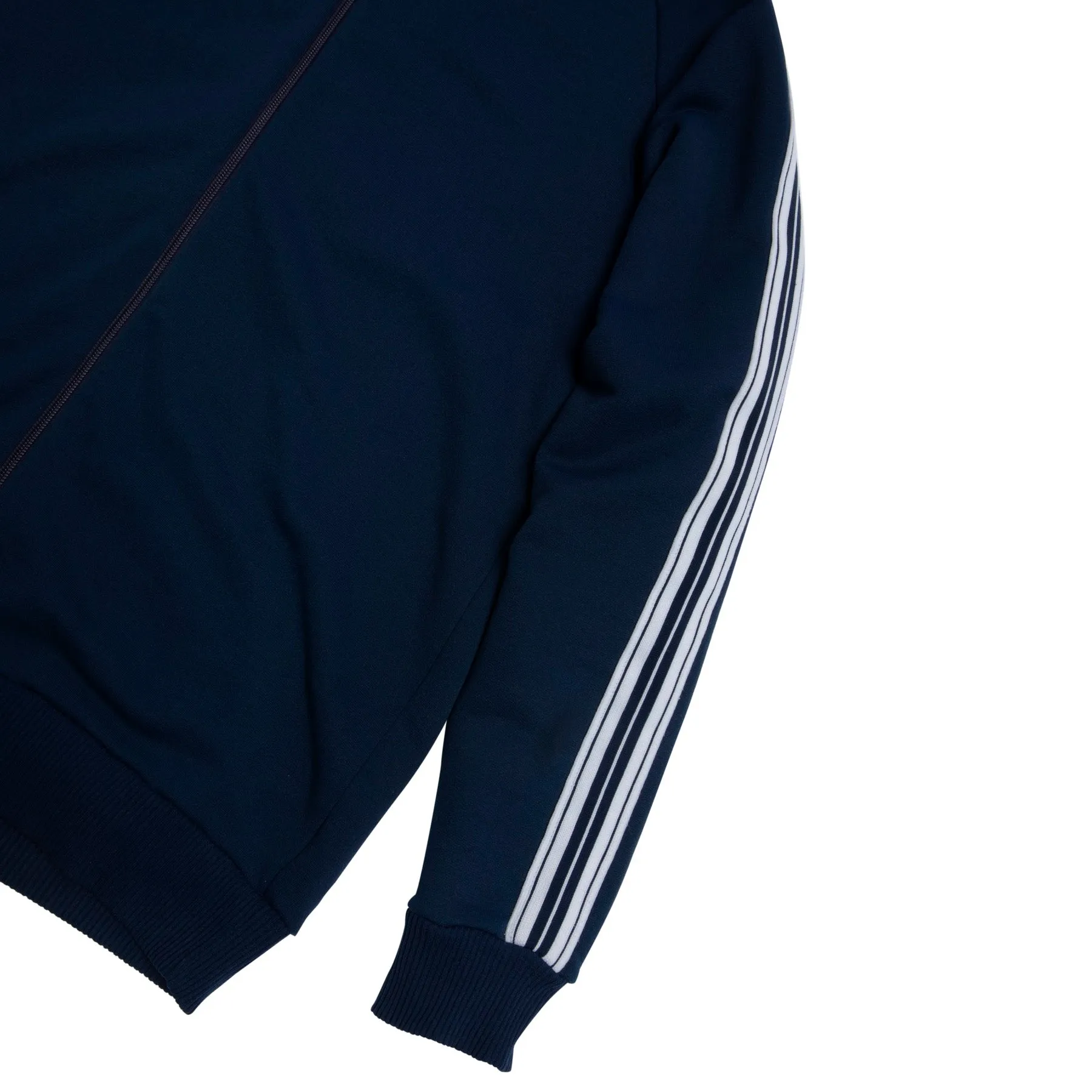 Nylon Blend Fleece Double Knit Stripe Track Jacket
