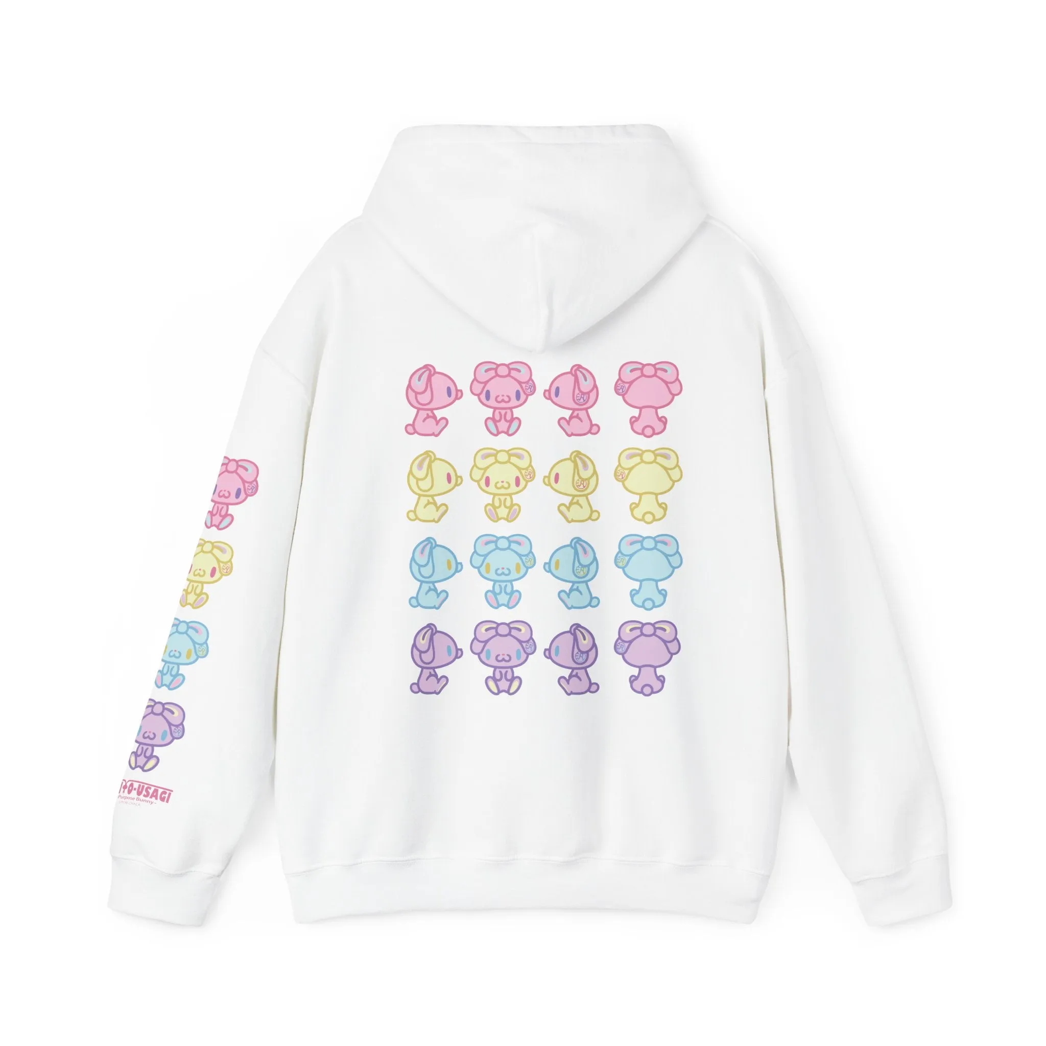 Pastel Pals All Purpose Bunny Unisex Hooded Sweatshirt